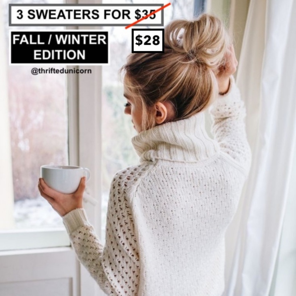 MYSTERY BOX COZY SOFT SWEATER WEATHER FALL WINTER LONG SLEEVE PULLOVER LOT